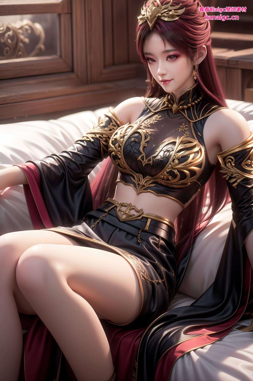 是不是觉得百炼成神里的她更添几分娇媚？粉色背景配上神秘眼神让你的屏保瞬间变身浪漫战场！