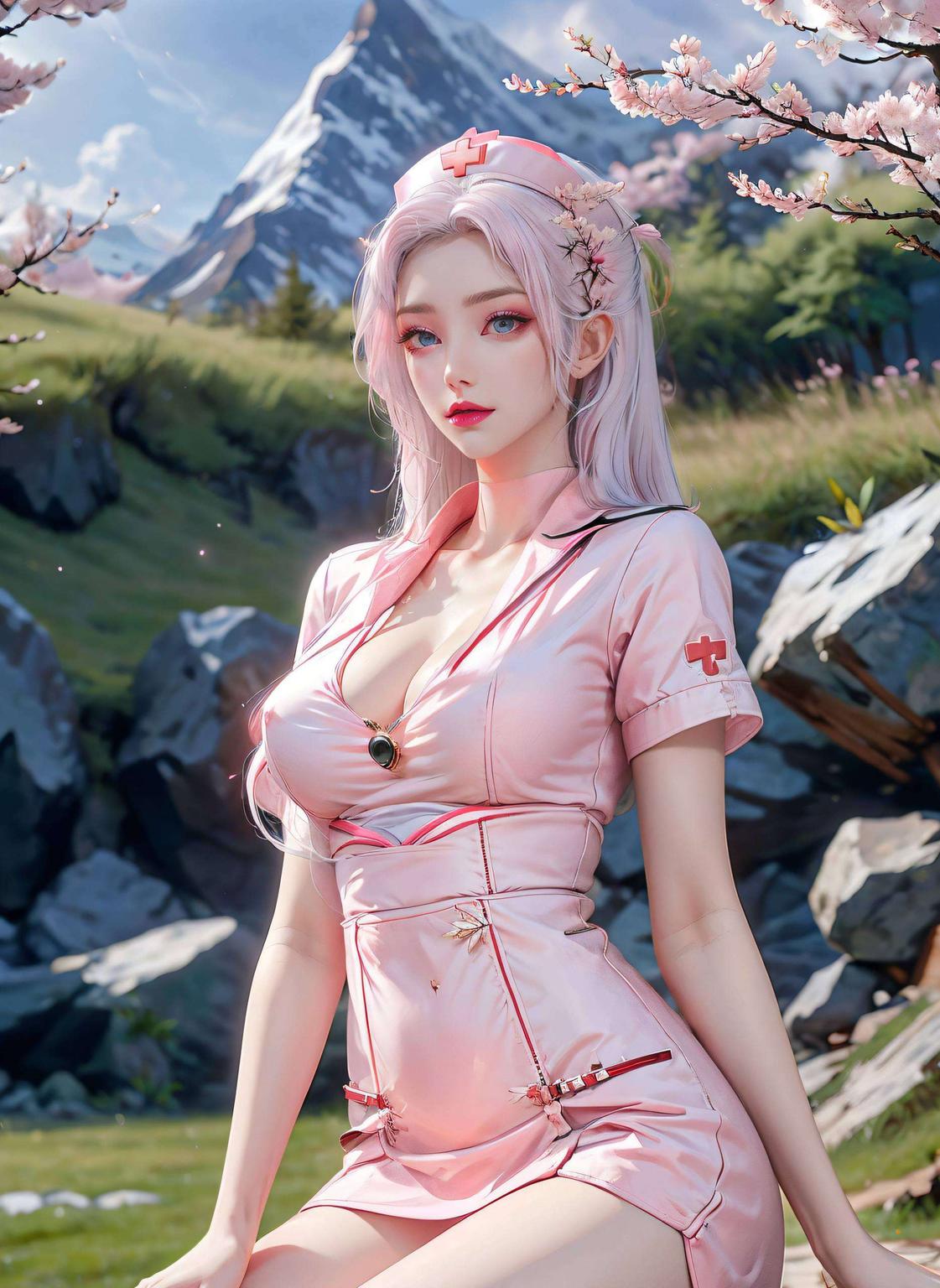 壁纸中的她眼神忧伤月色朦胧