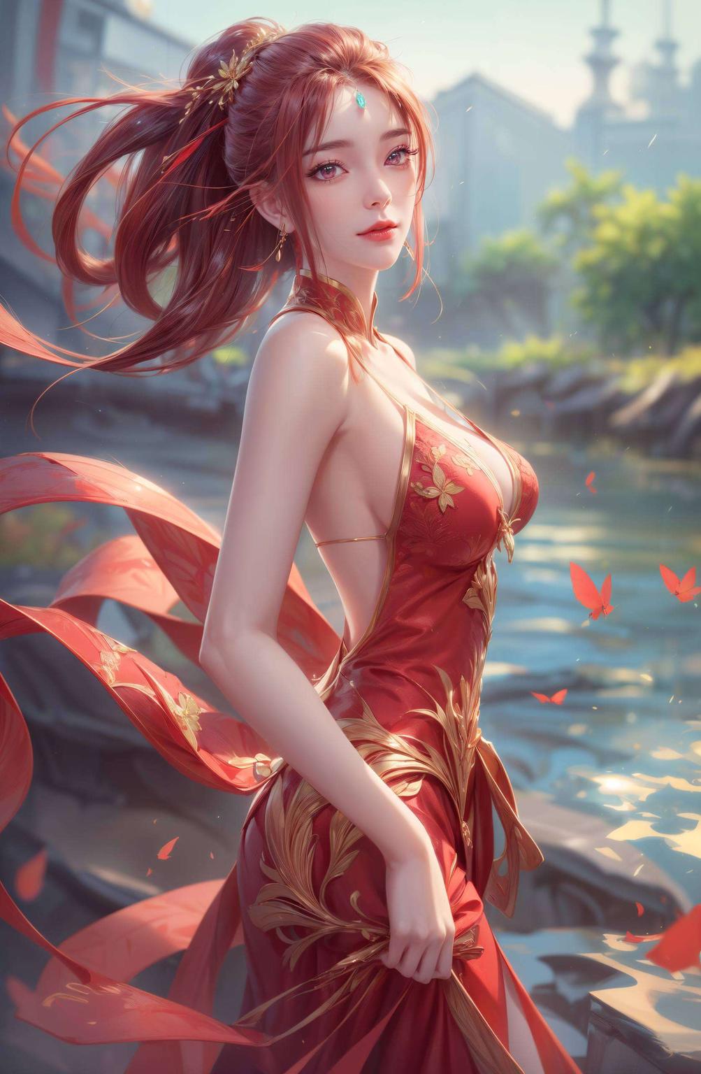 护眼无忧红凰壁纸