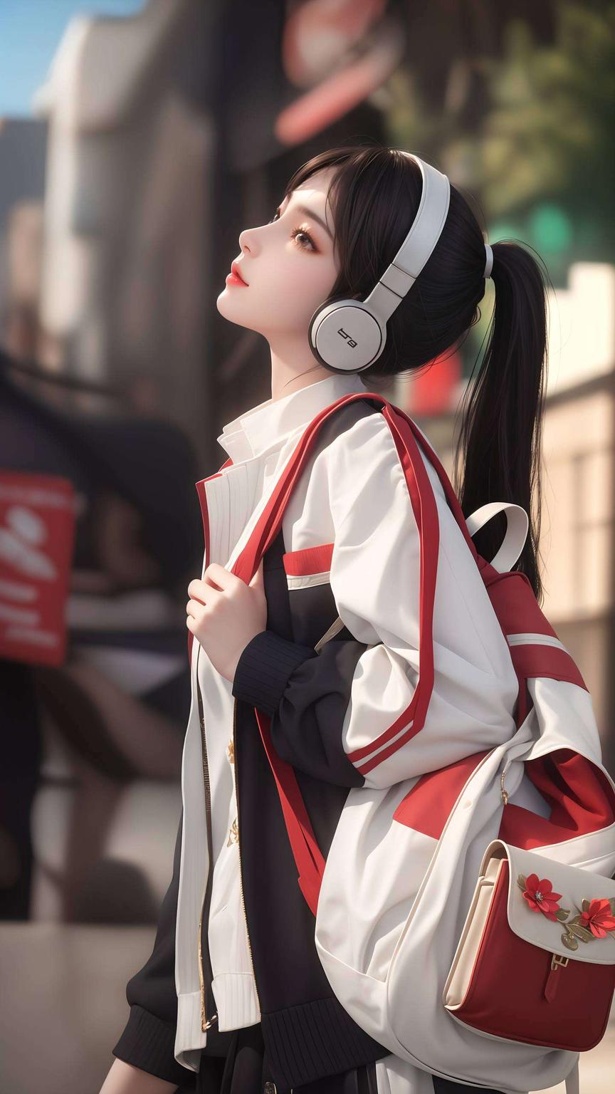 古风韵味十足红裳翩跹