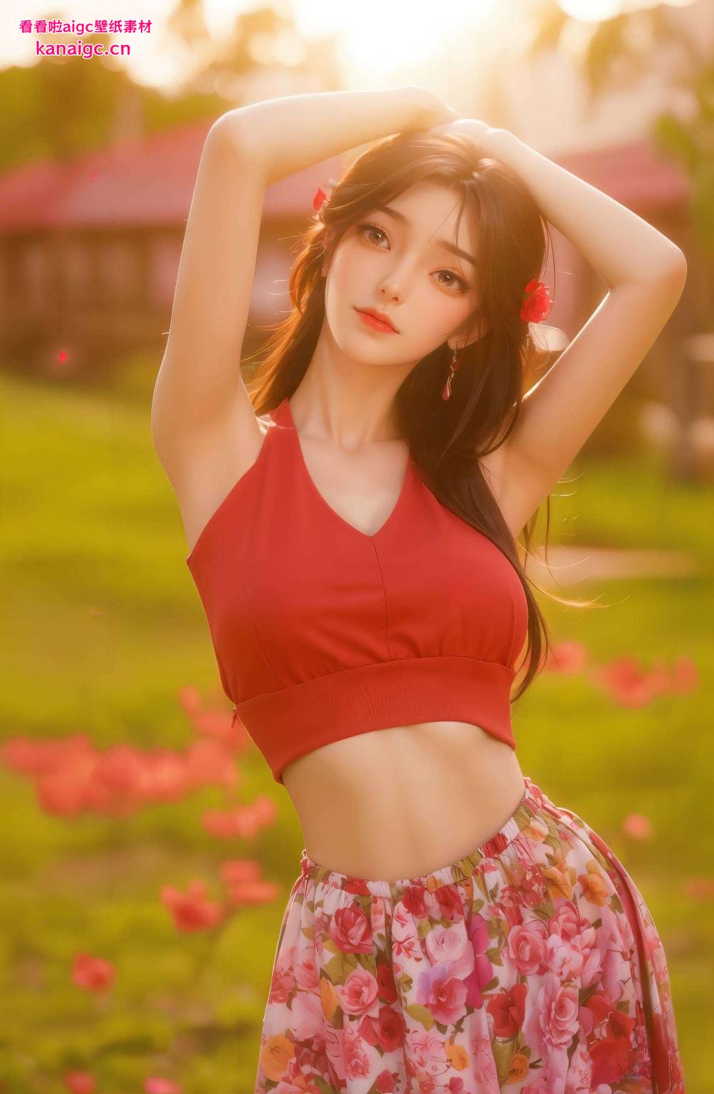 4K火灵儿壁纸灵动火焰映亮手机屏幕