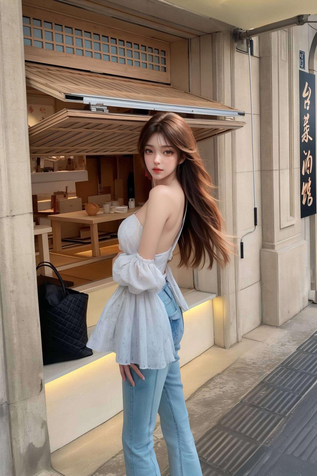 美图随心换火灵儿红衣飘扬