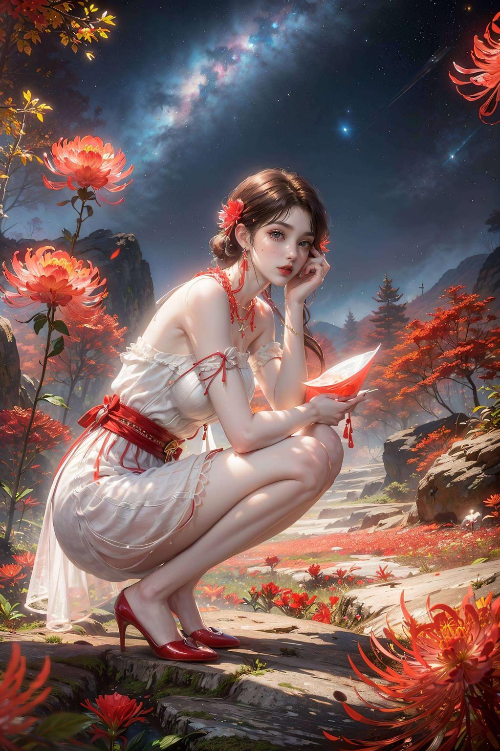 养眼壁纸神秘身影映照幽蓝火焰