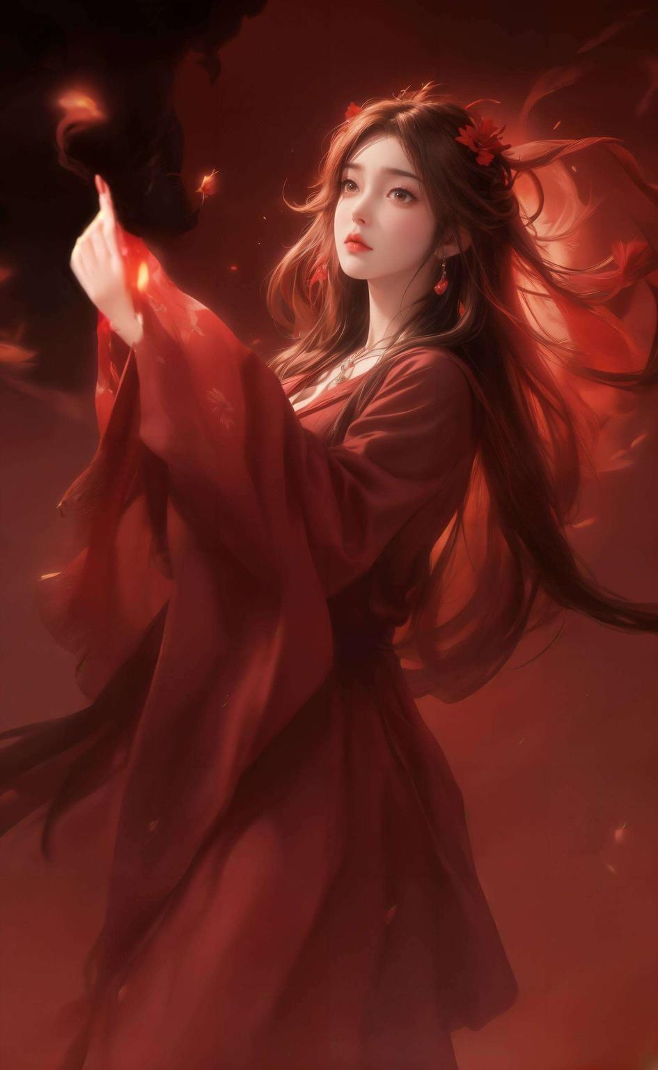 色彩鲜艳火灵儿灵动可爱