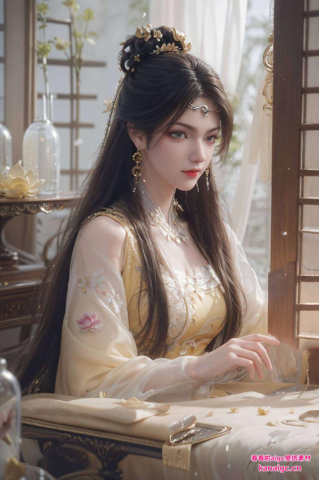 金瓶儿舞动倩影高清壁纸绚丽呈现