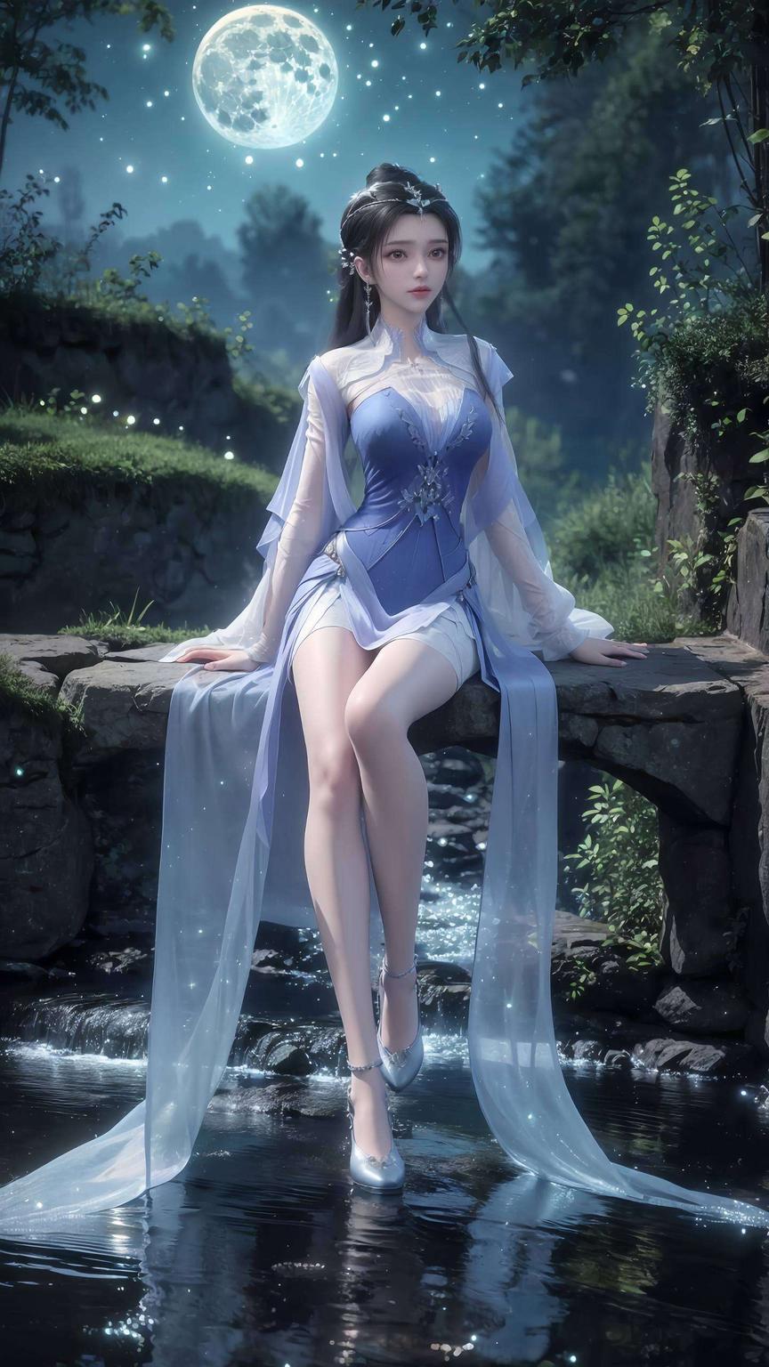 今天给大家带来一款超美的二次元壁纸！李慕婉身穿泳衣套装大家好