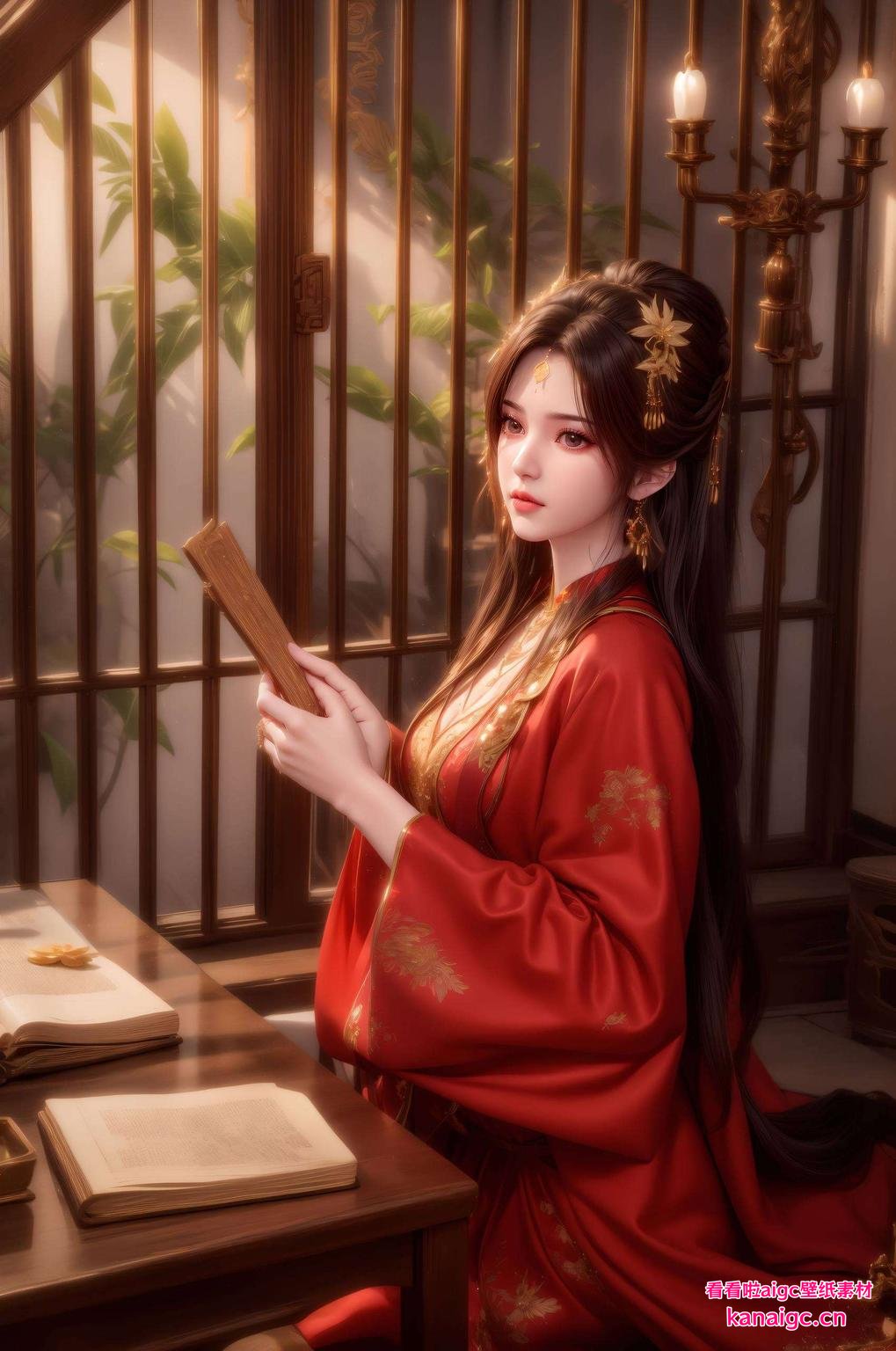 简约风满满！王林李慕婉高清情侣壁纸绿色清新