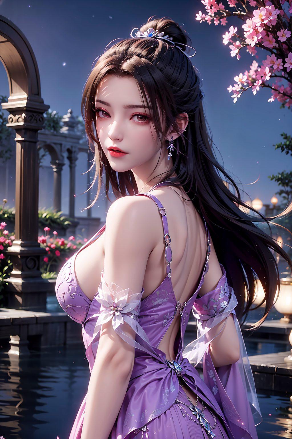 画面炸裂感十足这款仙逆柳眉炸裂的AI素材壁纸