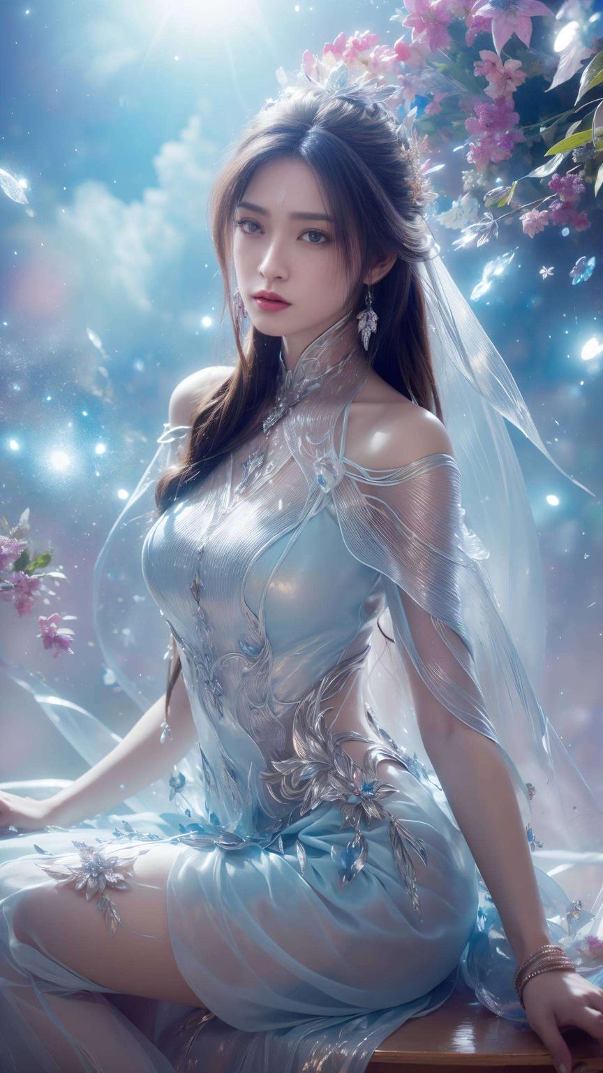 战损版陆雪琪壁纸绿色清新