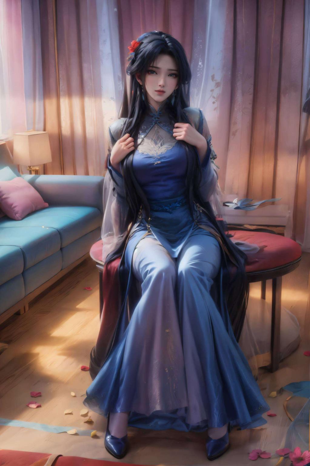 特别适合护眼哦！看这陆雪琪红鸾笑的壁纸让人一见就心情大好！