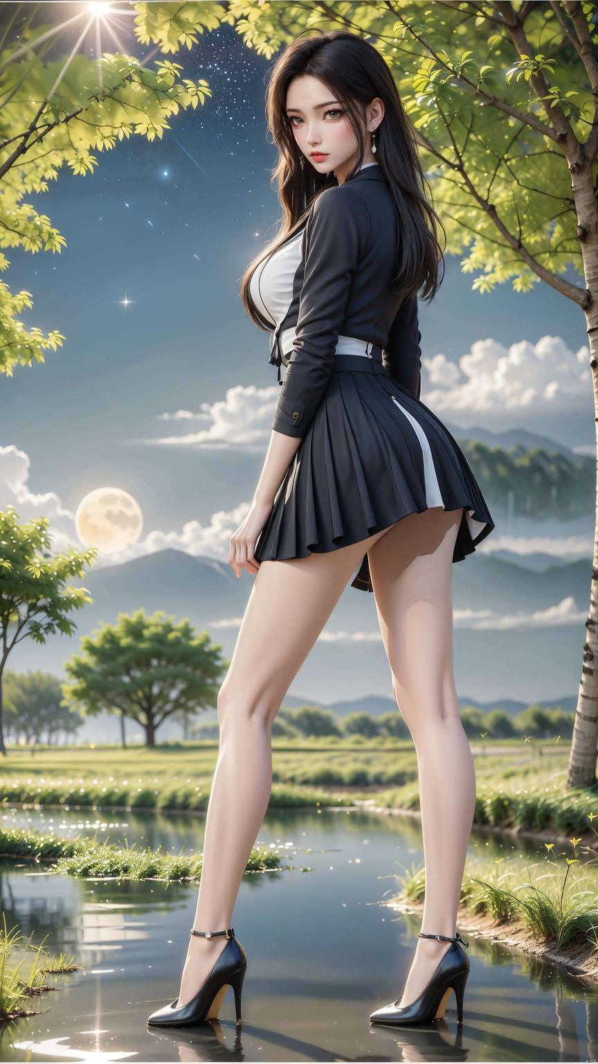 修长美腿配上战斗英姿今天给大家带来一款超精致的Win10壁纸潮图！这款壁纸以陆雪琪的腿杀为主题