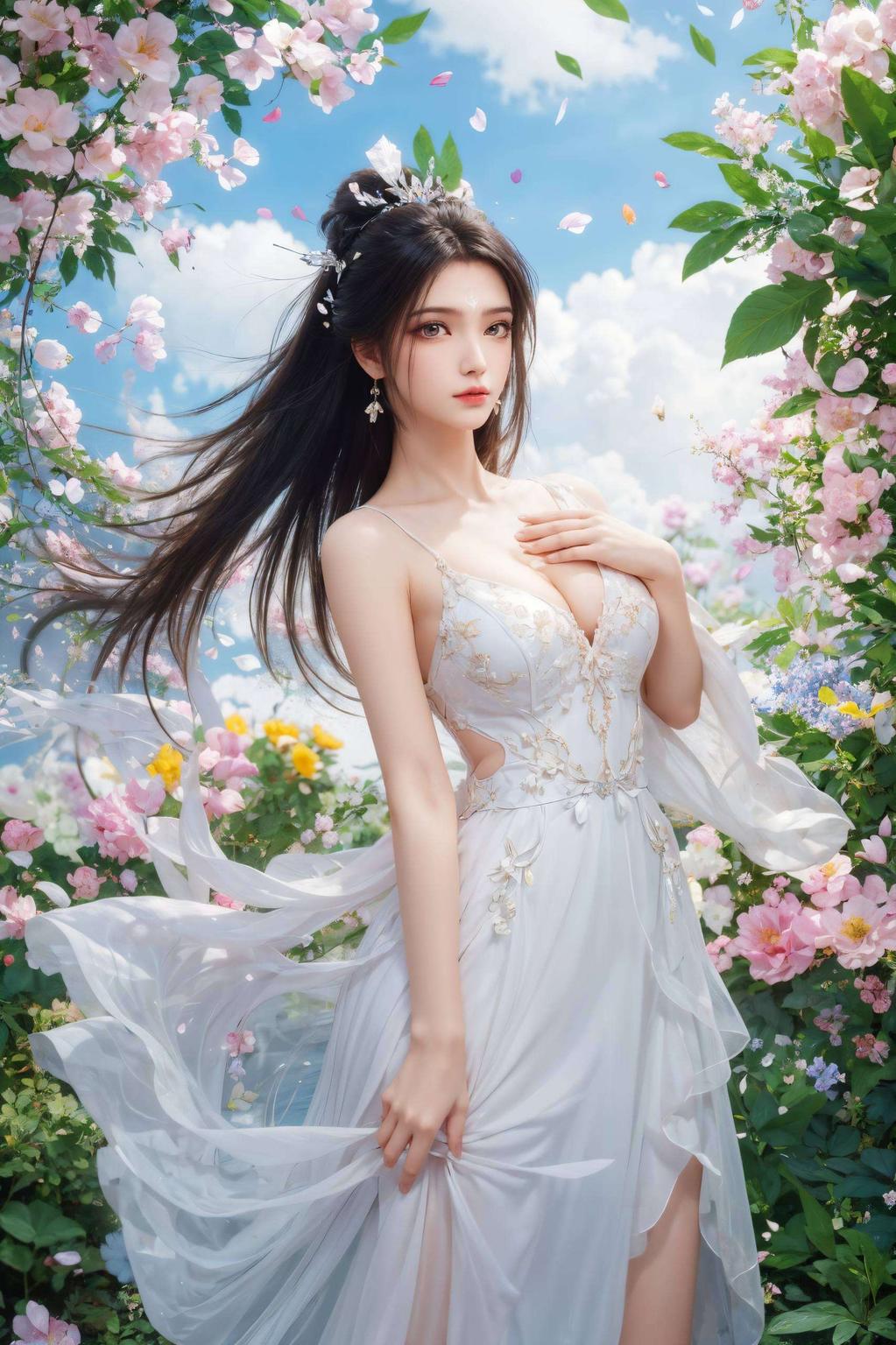 活灵活现！是不是美得让人心动？她那深邃的眼神、柔顺的秀发