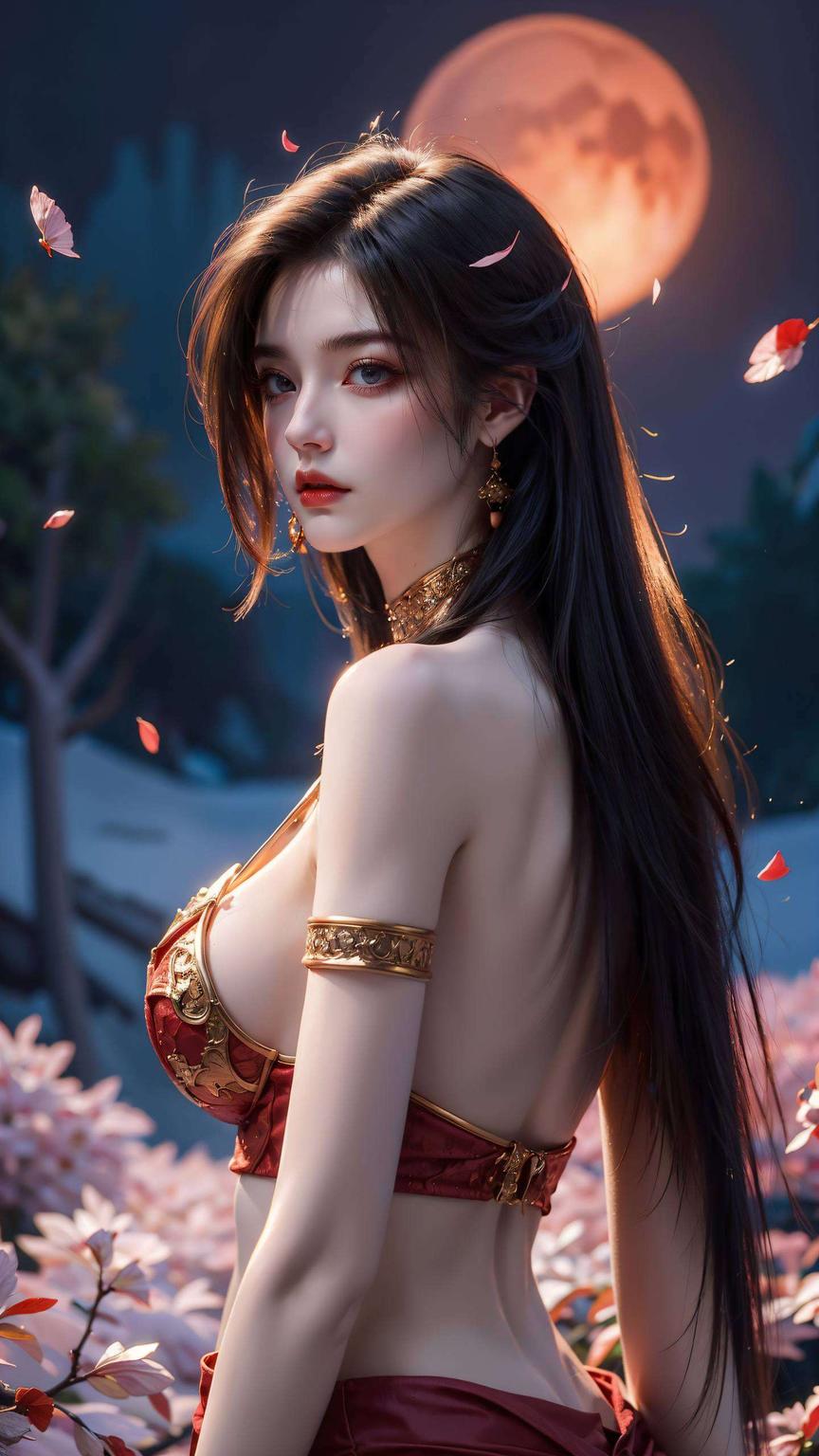 国漫女神动态美杜莎壁纸古风元素环绕