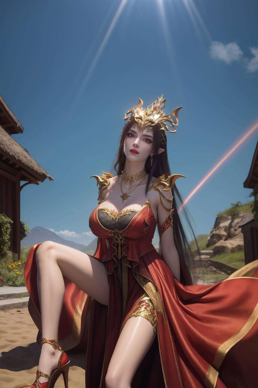 美杜莎妖娆神秘背景的古风元素