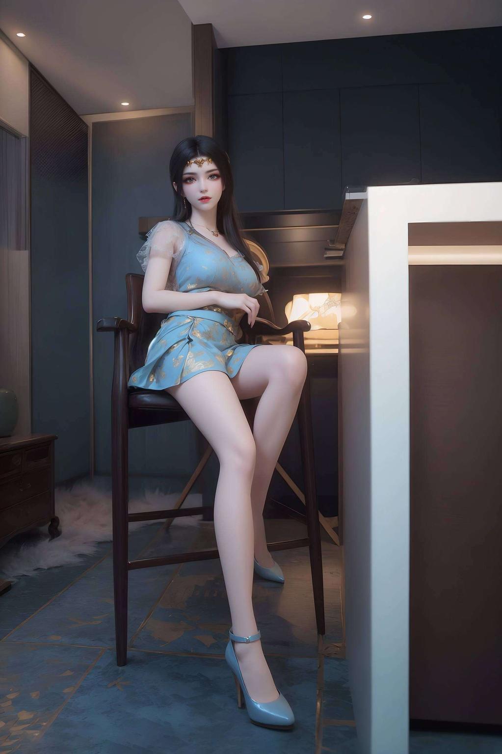 眼神深邃蛇发飘逸