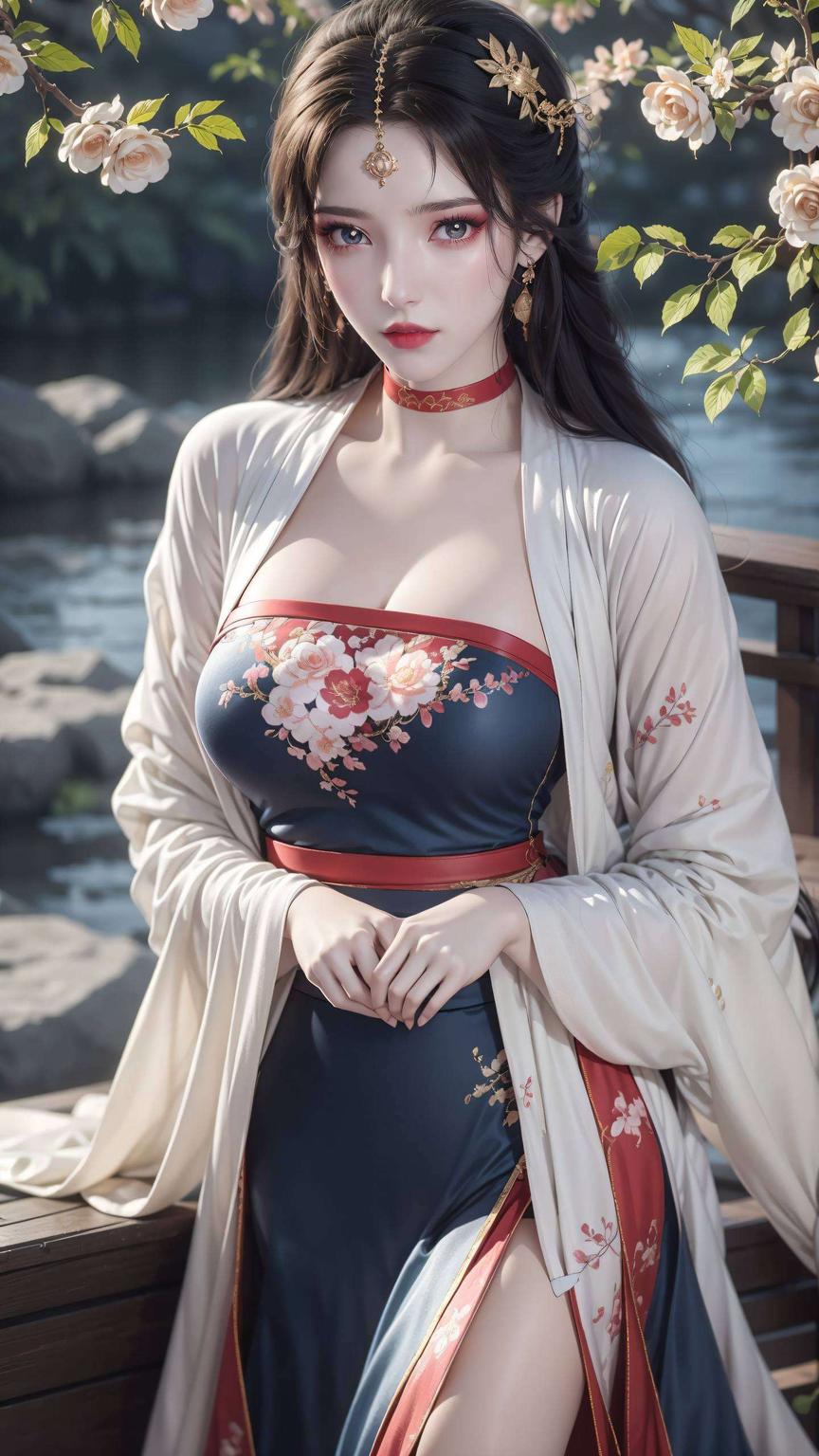 让眼睛享受视觉盛宴AI素材画出墨云情侣