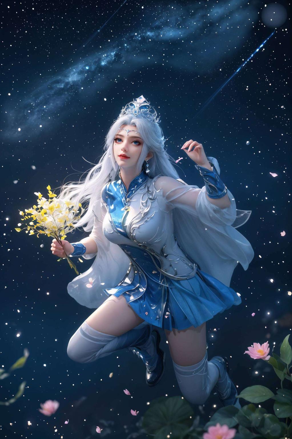 风儿轻拂紫色壁纸映衬着梦幻般的景致