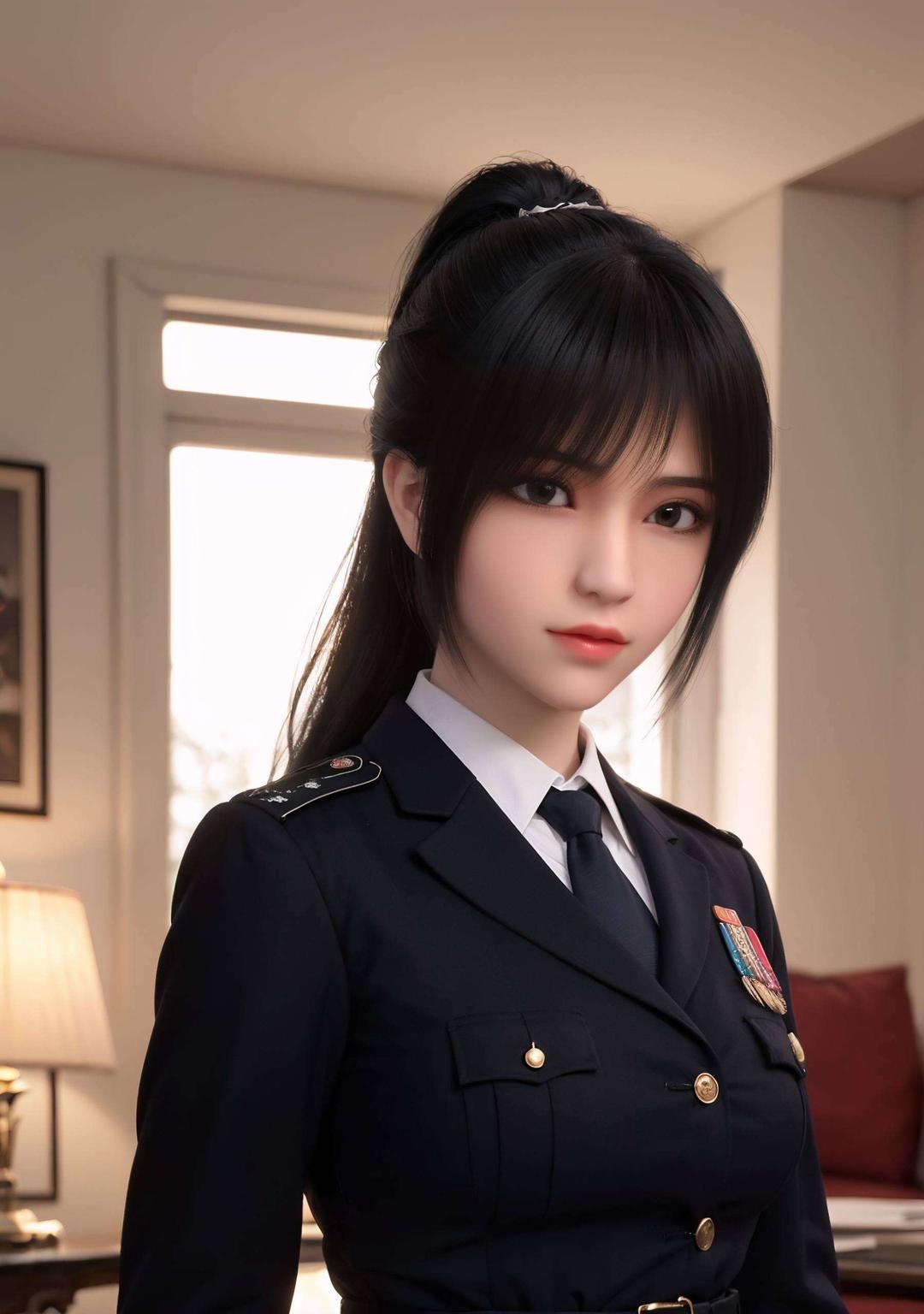 灰暗的天空下就是雄兵连琪琳的英勇身影