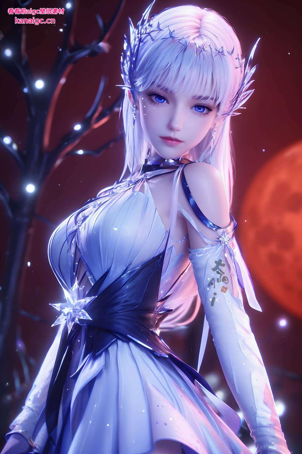 这款圣采儿爷爷的高清壁纸还自带电脑Ins风！绿意盎然的背景