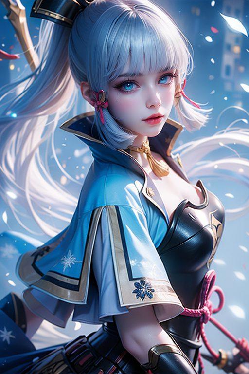 护眼无忧这款神里凌华的宽屏壁纸