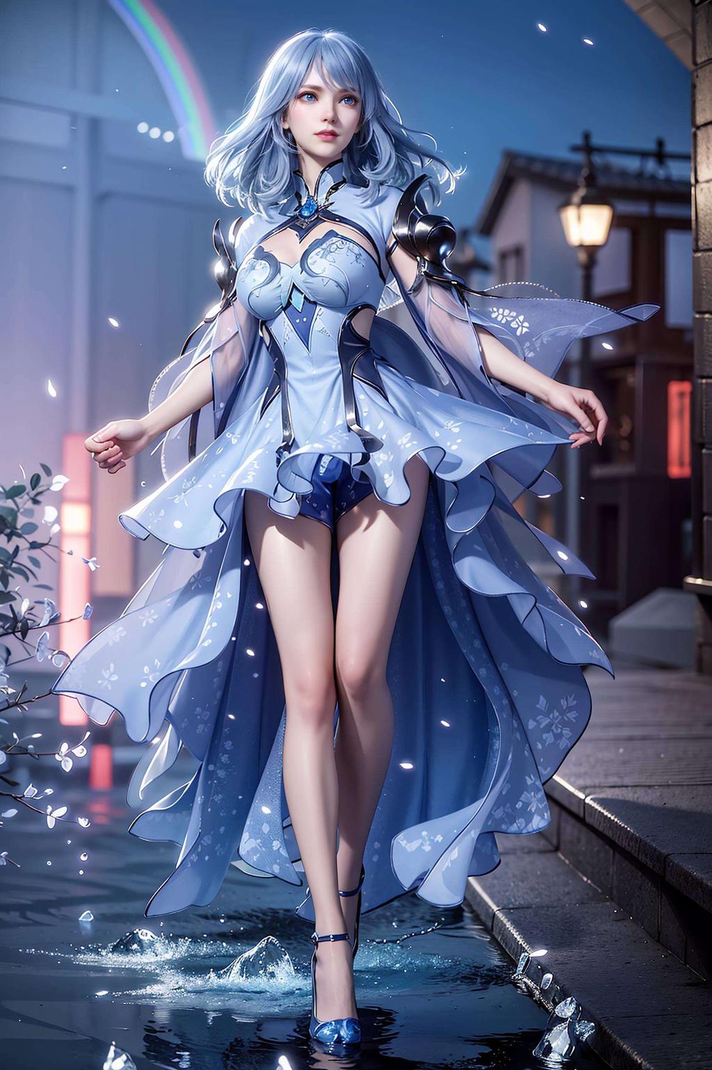 让你的电脑锁屏瞬间变身为梦幻仙境主角是我们美腻的水冰儿！透明翅膀、清新风格