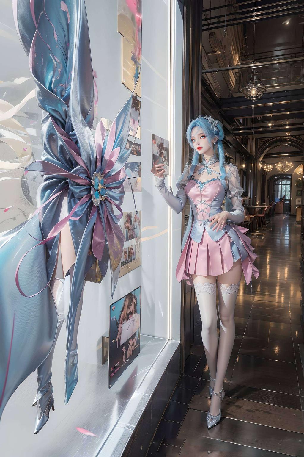 细节精致得让人惊叹！看这飘逸的蓝发高清画质让每一缕发丝都清晰可见