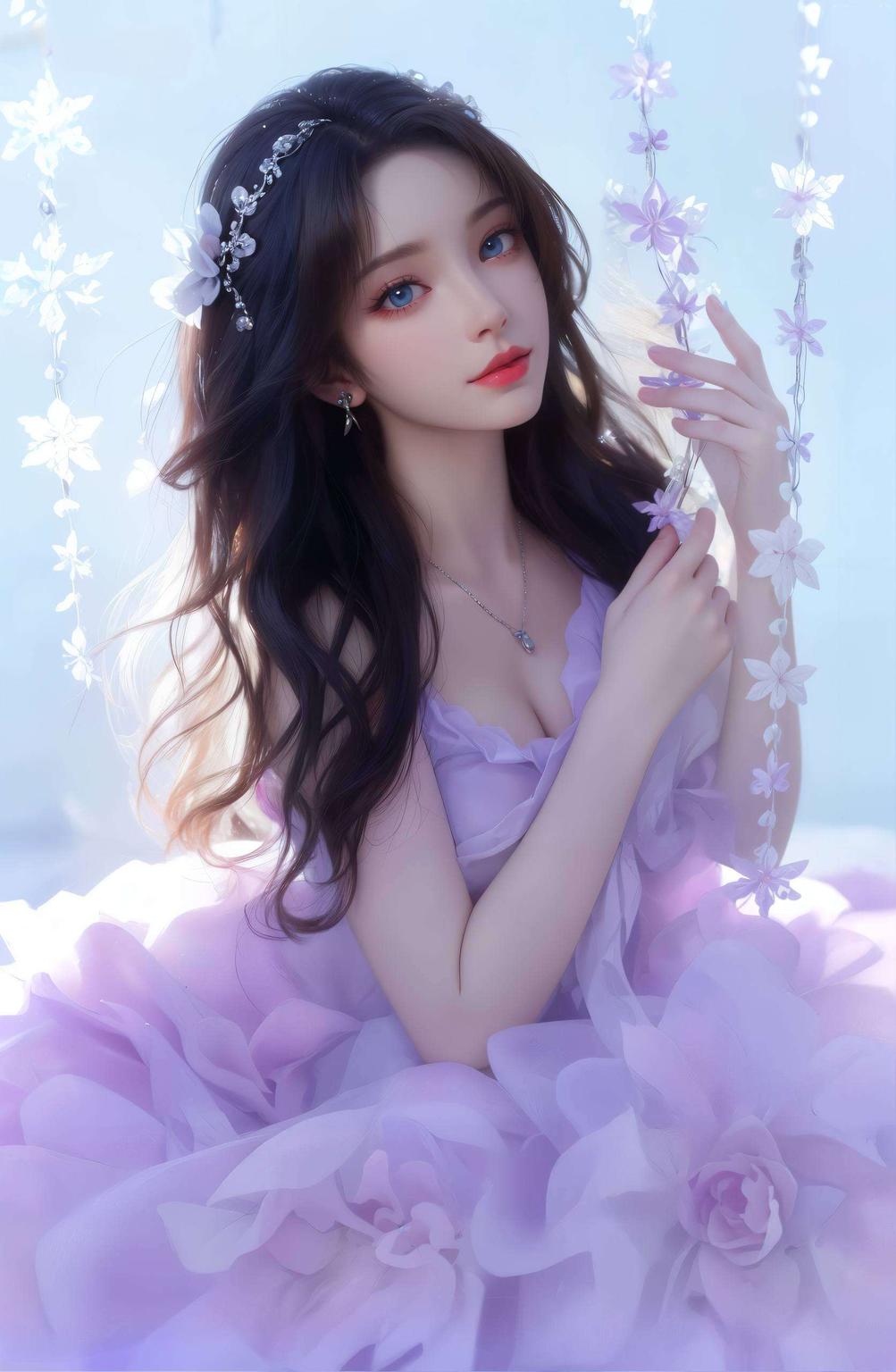 眼神灵透壁纸特写天狐仙子