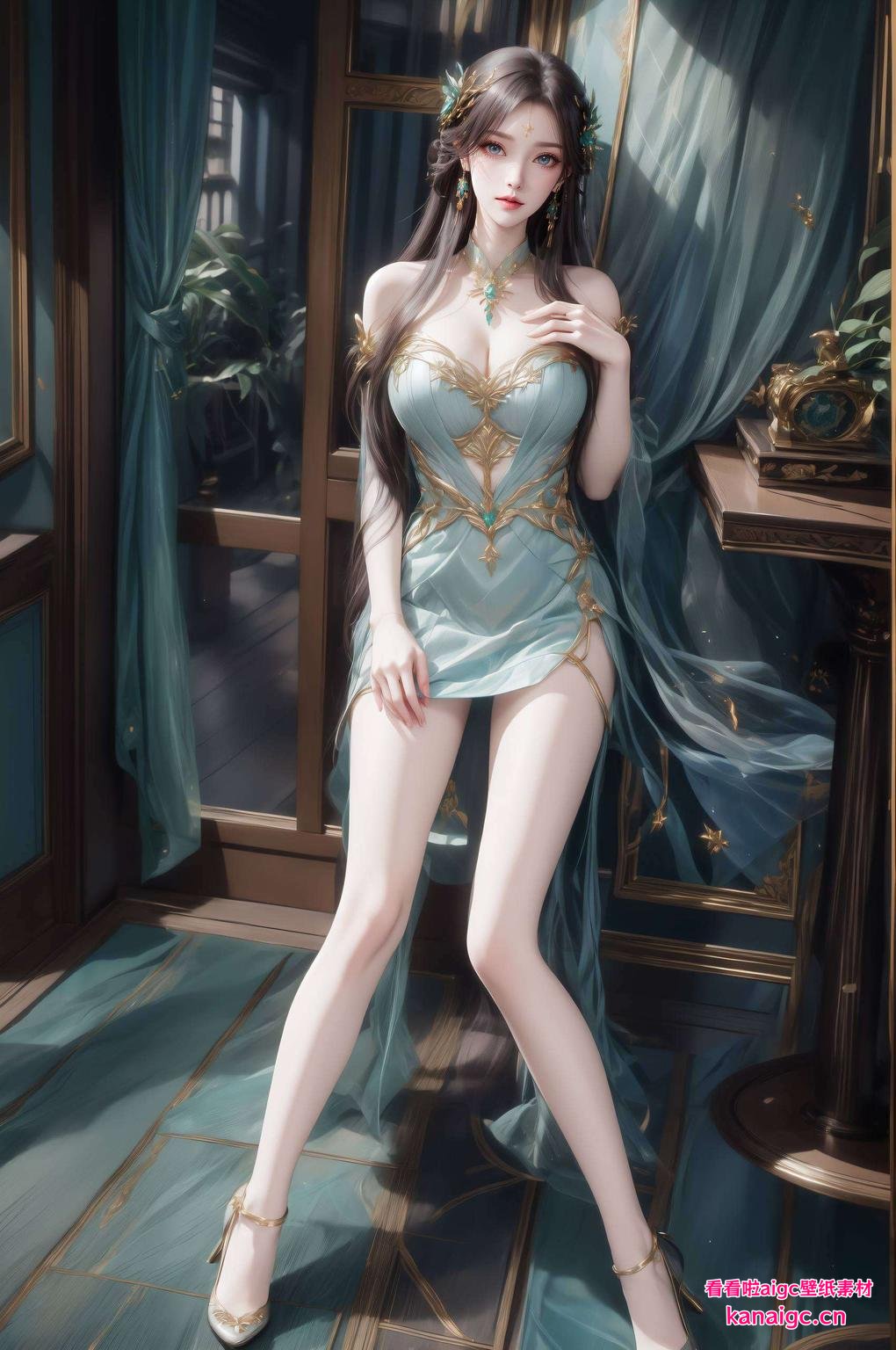 简洁风「百鸟朝凤」萧薰儿动态壁纸百鸟环绕