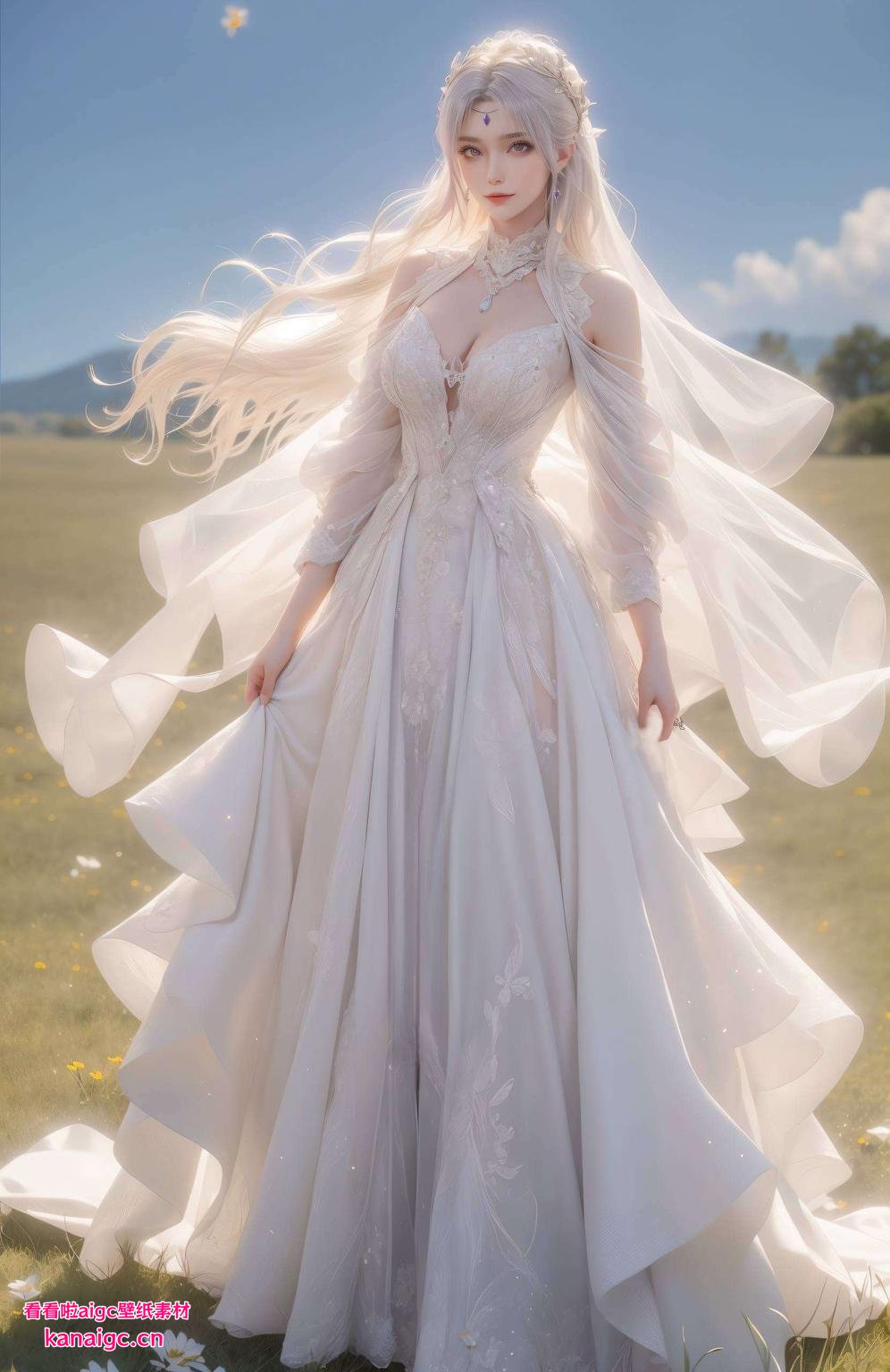 电脑壁纸上的她曲线优美