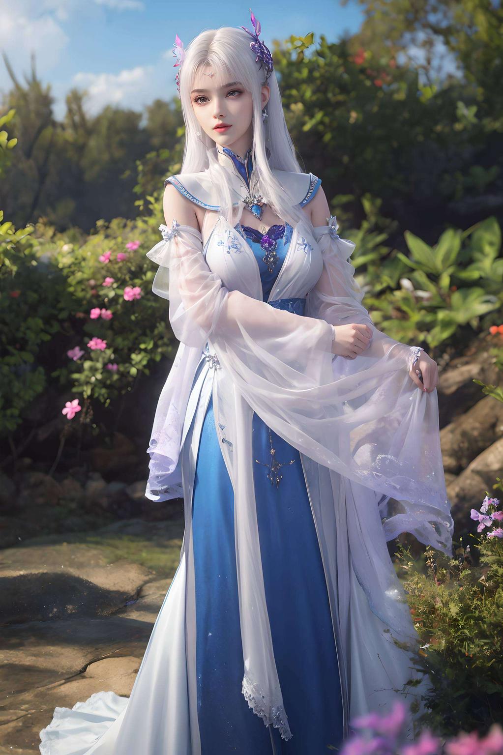 白衣小医仙优雅亮相高清图片尽显细节之美