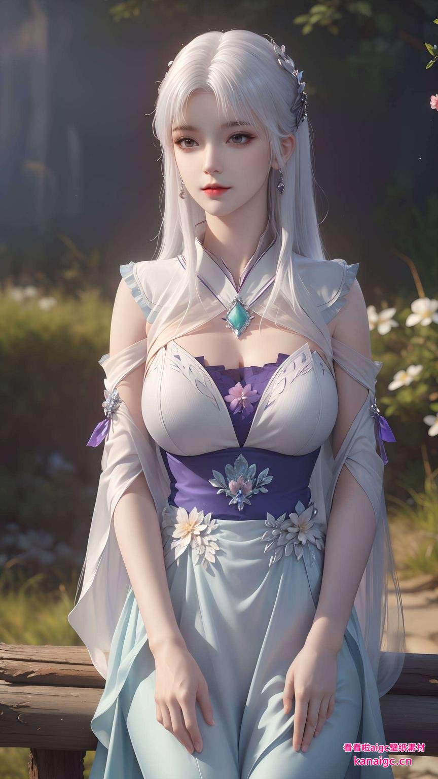 融入了小医仙的高清黑化形象这款紫色护眼壁纸