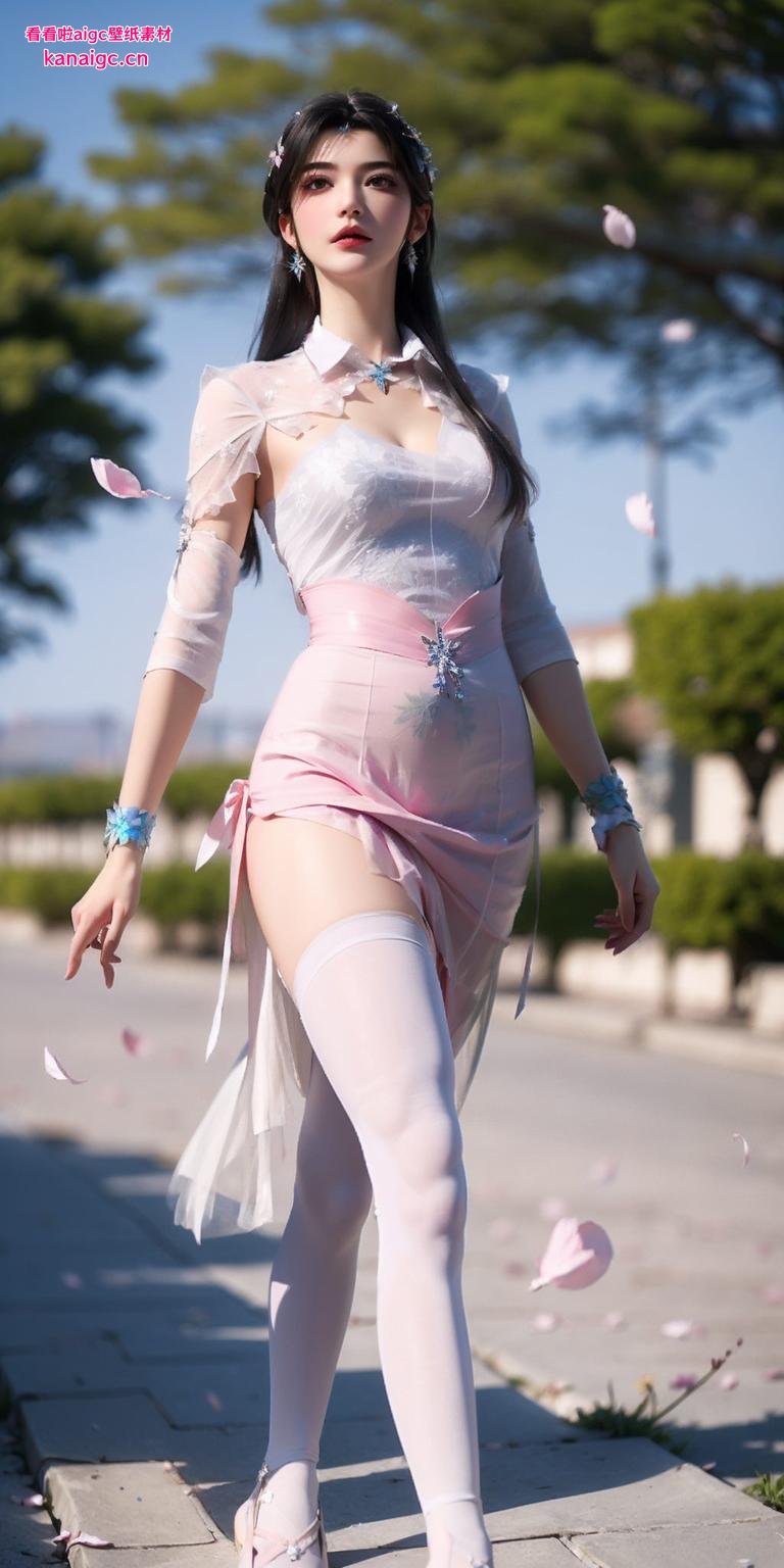 碧波旁她的笑容如阳光般灿烂