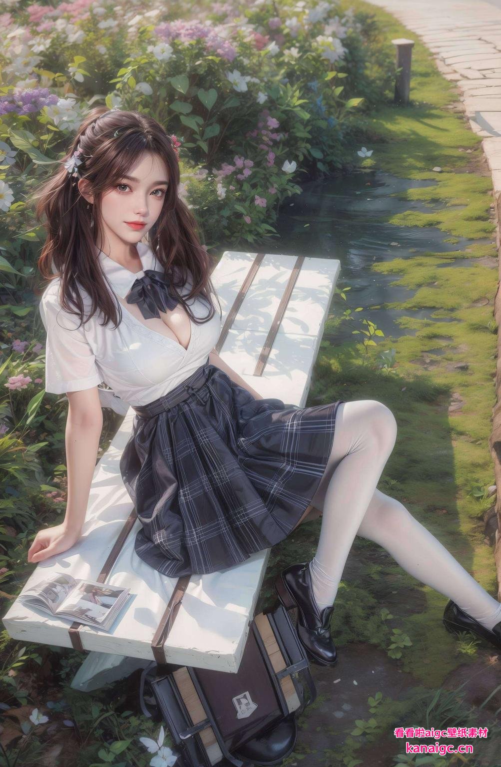 叶倾仙飘然立于幽静竹林不仅对眼睛友好