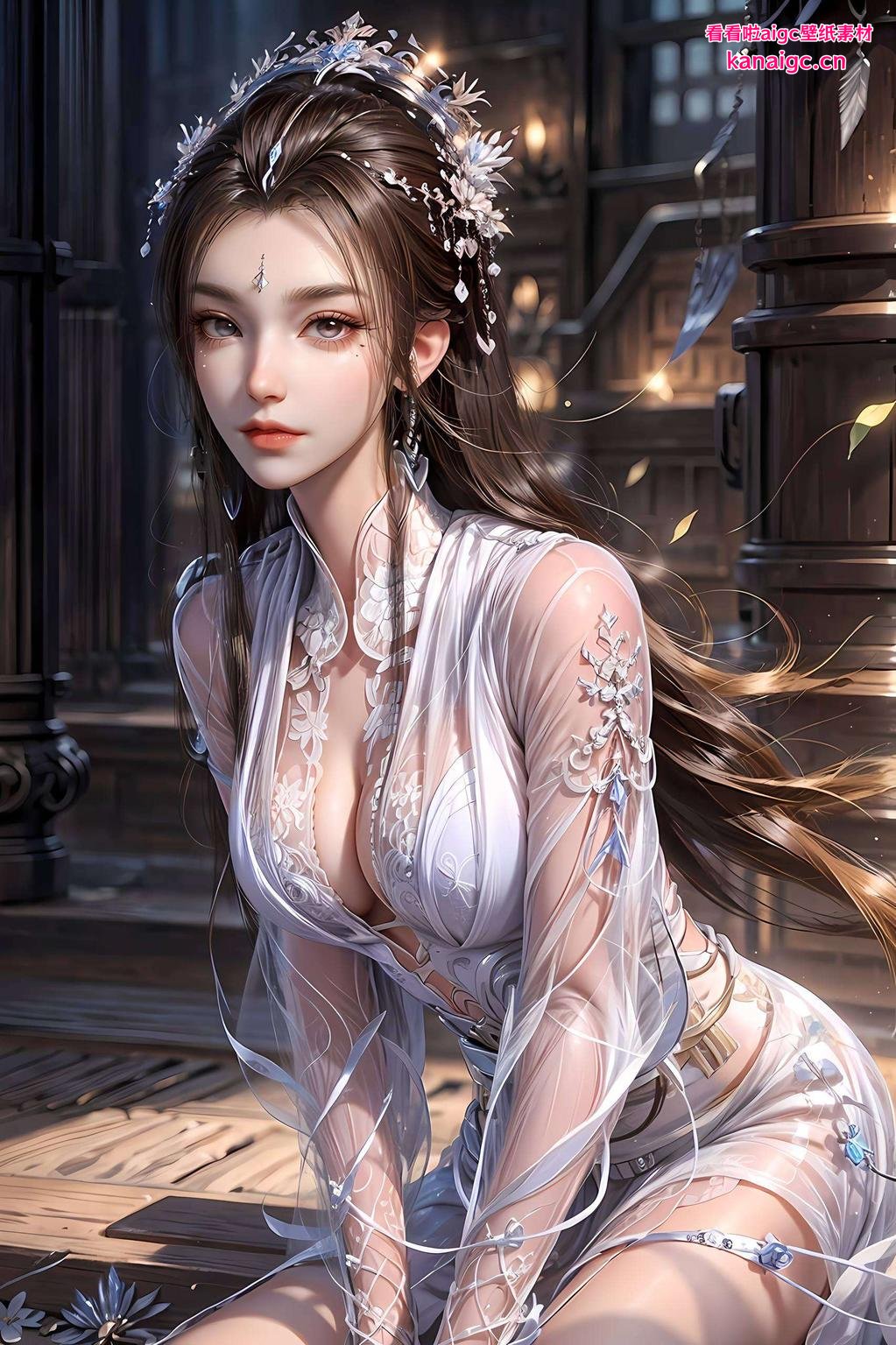 尽在这高清AI壁纸！清新脱俗为你的电脑注入女神的光彩！🌟