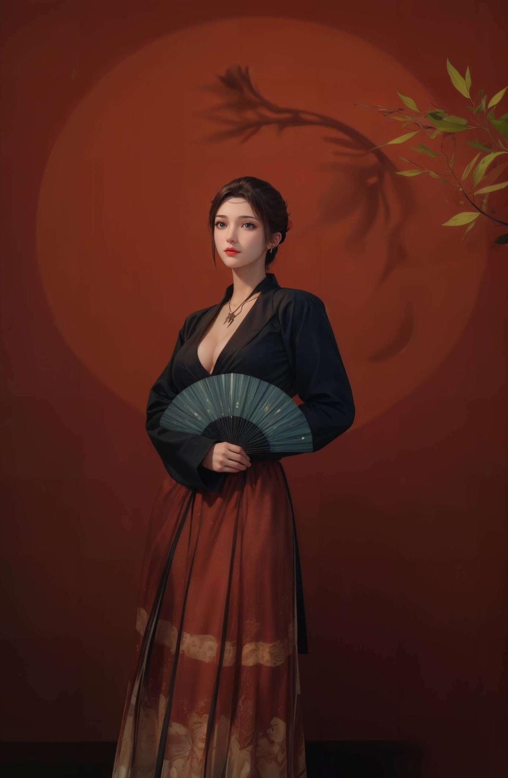 云韵亲萧炎翠绿竹林掩映间